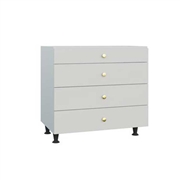 Four Drawer Chest with Narrow Top Drawer