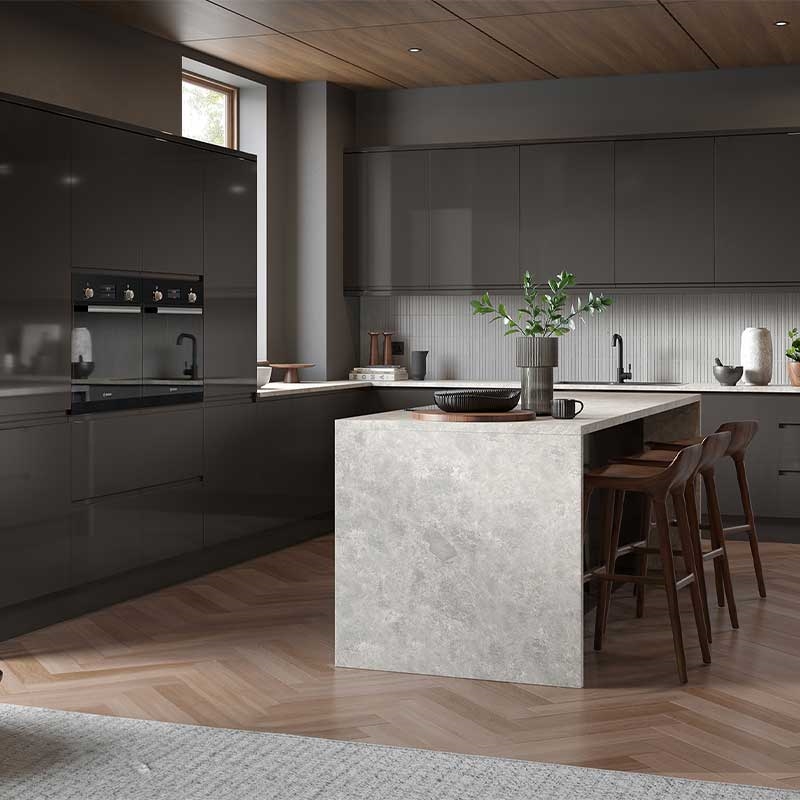 Opus Kitchen Doors - High Gloss Graphite Grey