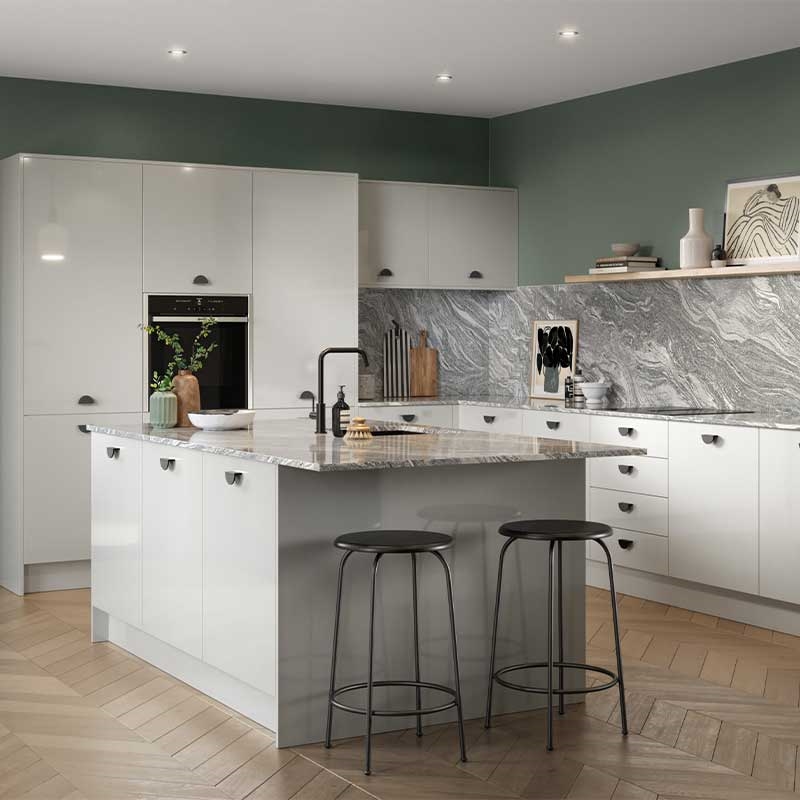 Ora Kitchen Doors - Supergloss Light Grey