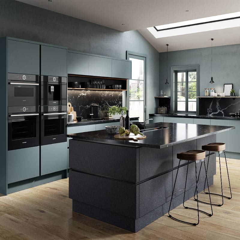 Zurfiz Kitchens Doors -  Supermatt Kombu Green