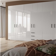 Ultra Gloss Glacier White Fitted Bedroom